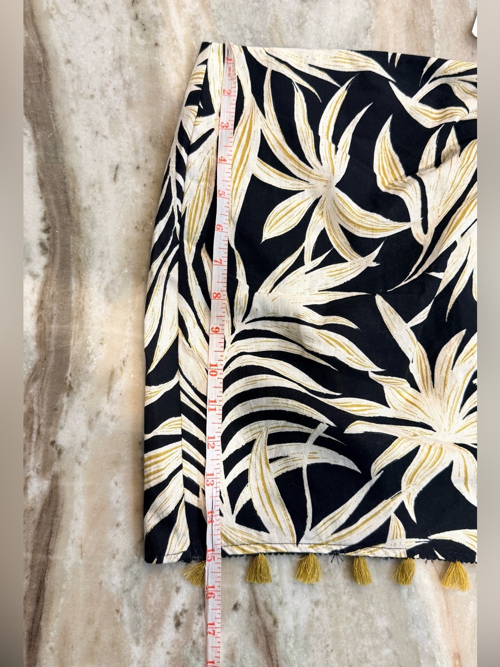NWT Women’s ZARA tropical printed pareo tassel wrap mini skirt- Size XS - Picture 7 of 11